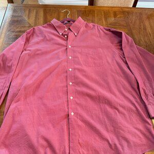 Long Sleeve 2 ply cotton pinpoint oxford Size 19 neck 37 sleeve Dark Pink